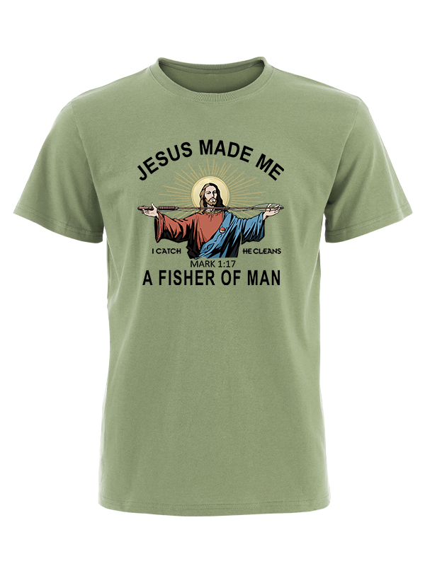 Jesus Made Me a Fisher of Men Vintage Cotton Tee