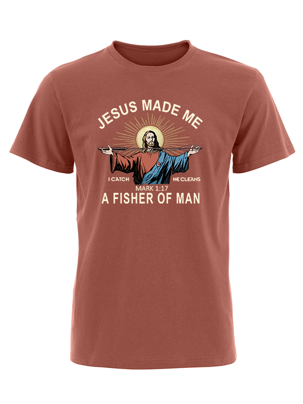 Jesus Made Me a Fisher of Men Vintage Cotton Tee