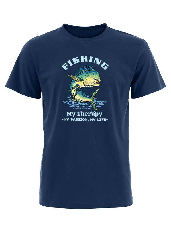 Fishing Is My Therapy Vintage Cotton Tee