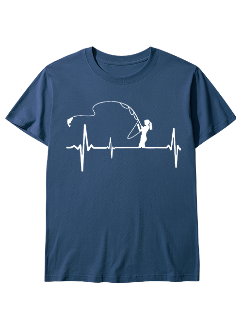 Heartbeat of a Fisherwoman Unisex Classic Cotton Tee