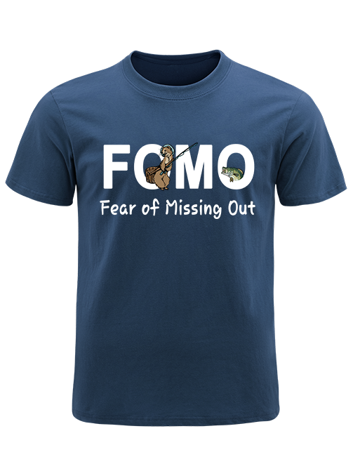 FOMO Funny Otter Fishing  Unisex Classic Cotton Tee
