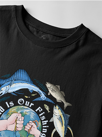 The World Is Our Fishing Spots Vintage Cotton Tee