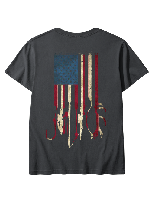 Outdoor Patriot  Fishing & Hunting Adventure Unisex Classic Cotton Tee