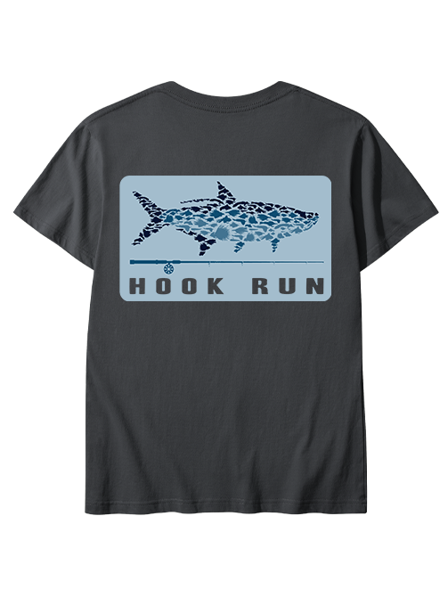 HookRun Ocean-Inspired Graphic Unisex Classic Cotton Tee