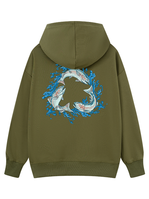 Salmon Circle of Life Classic Hoodie