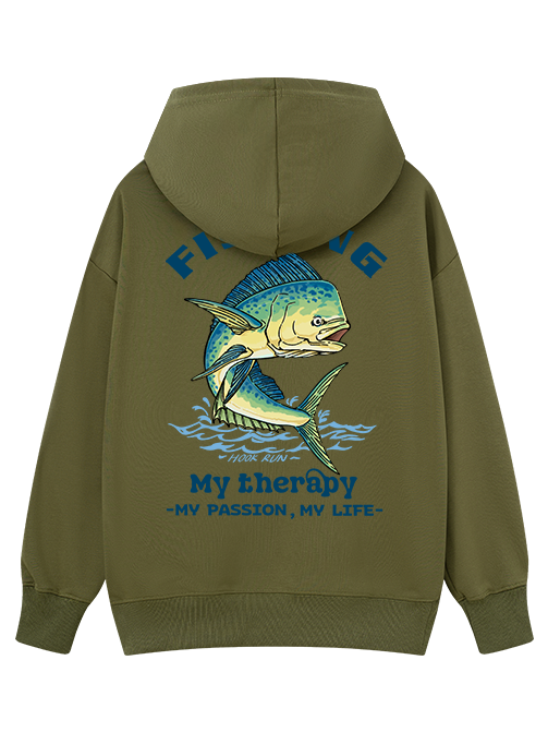 Fishing Is My Therapy Classic Hoodie