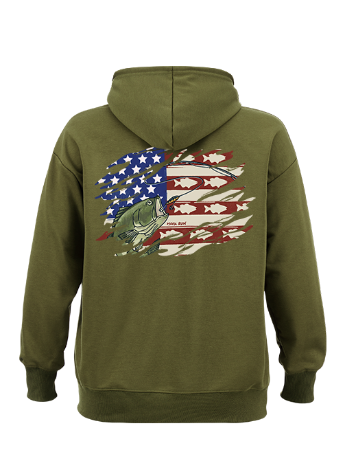 Patriotic Bass Fishing Classic Hoodie