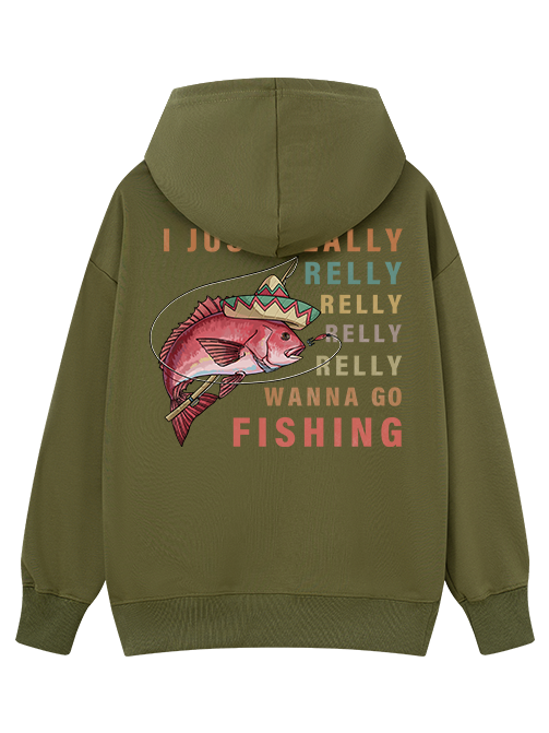 I Just Wanna Go Fishing Classic Hoodie