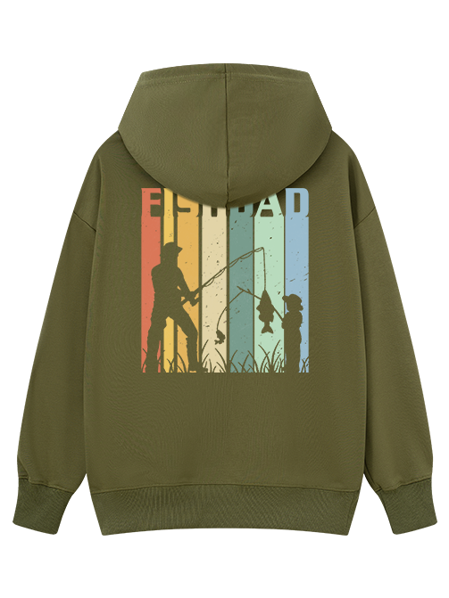 Retro Fish Dad Classic Hoodie