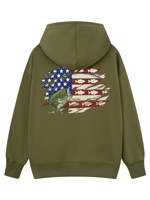 Patriotic Bass Fishing Classic Hoodie