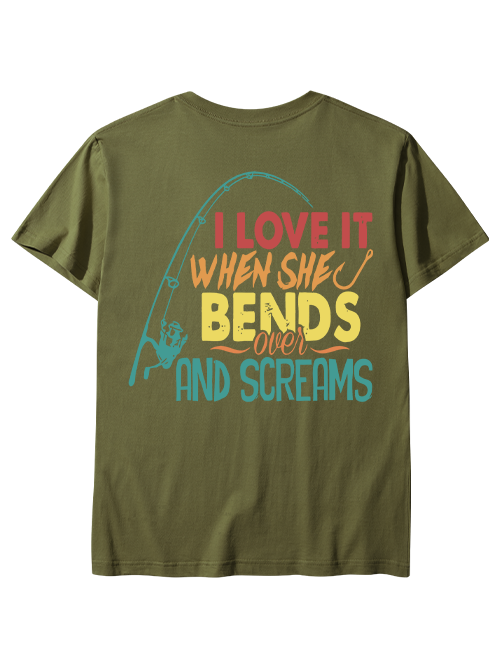 I Love It When She Bends Over And Screams Playful Unisex Classic Cotton Tee