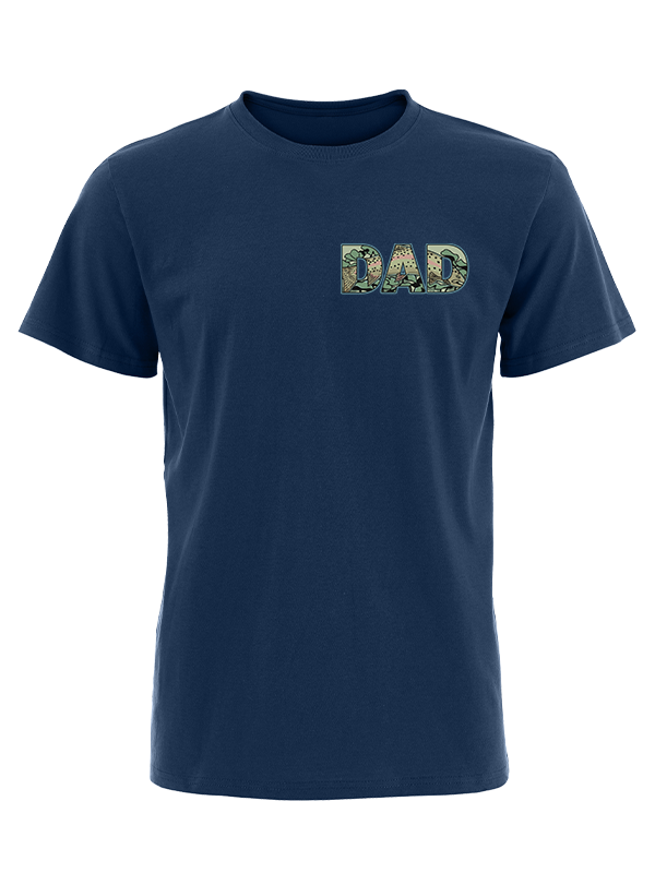 Fishing Dad Nutrition Facts Funny Vintage Cotton Tee