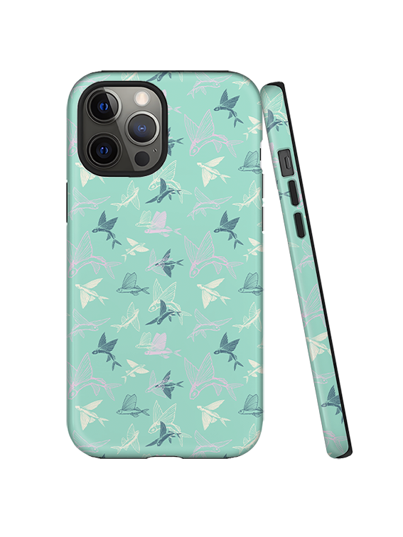 Ocean Breeze Flying Fish Full Print iPhone Case