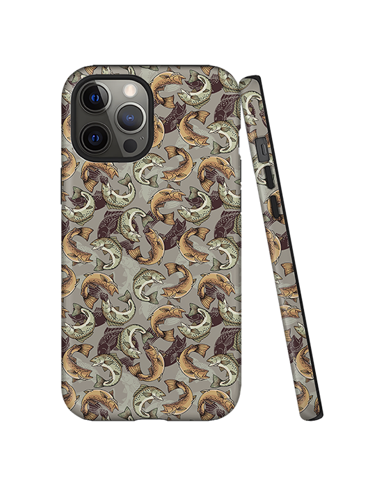 Vintage Trout Full Print iPhone Case