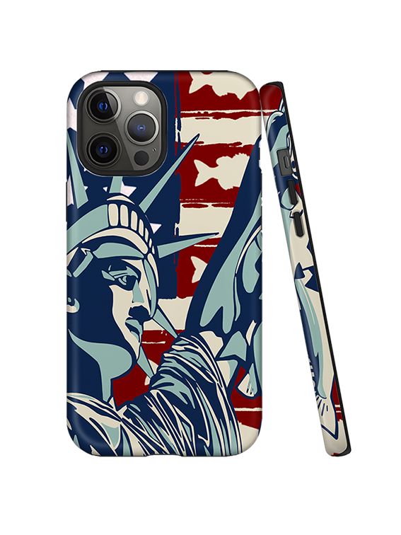 Lady Liberty's Catch Full Print iPhone Case
