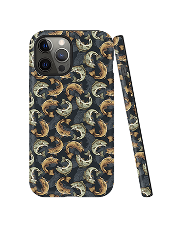 Vintage Trout Full Print iPhone Case