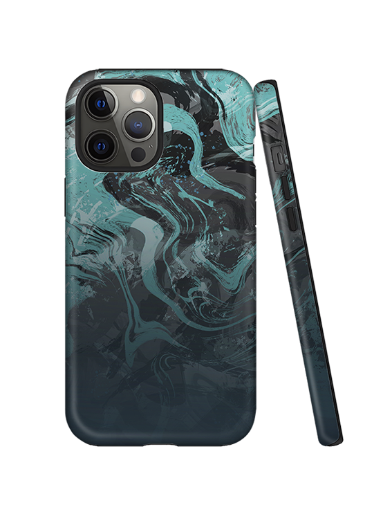 Abstract Dynamic Water Swirl Full Print iPhone Case