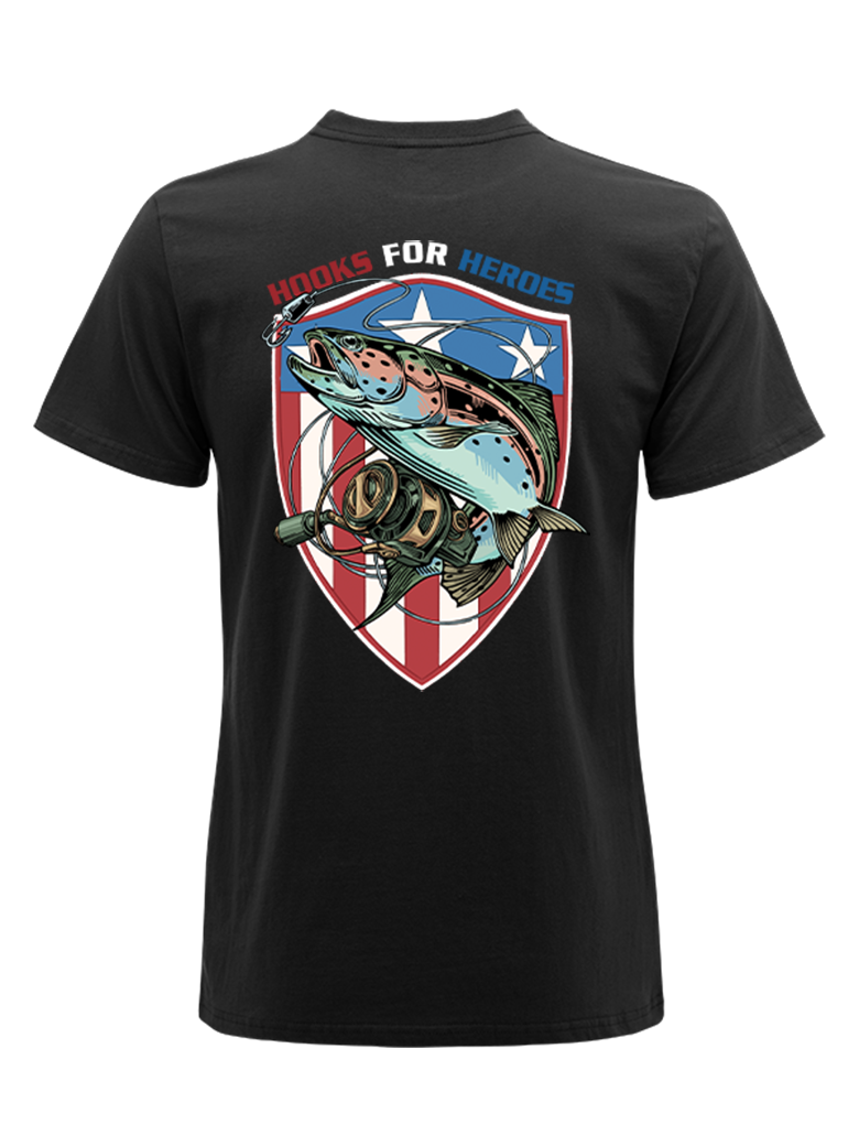 Hooks for Heroes Shield Unisex Classic Cotton Tee