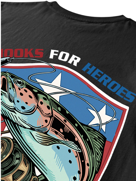 Hooks for Heroes Shield Unisex Classic Cotton Tee