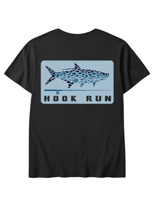 HookRun Ocean-Inspired Graphic Unisex Classic Cotton Tee