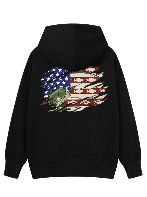 Patriotic Bass Fishing Classic Hoodie