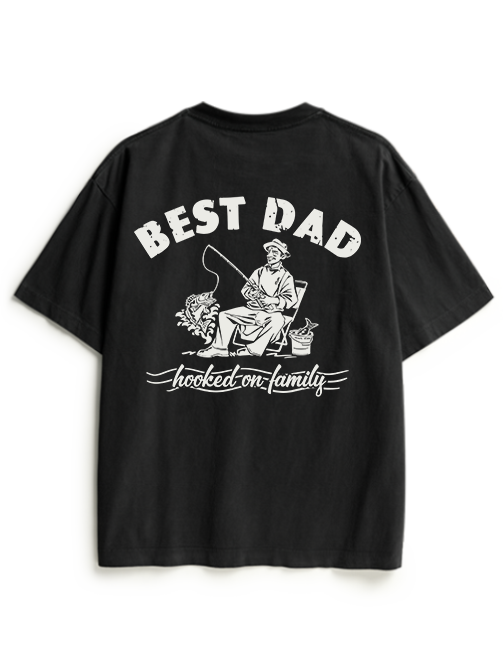 Best Fishing Dad Unisex Heavyweight Cotton T-Shirt