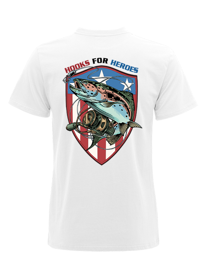 Hooks for Heroes Shield Unisex Classic Cotton Tee