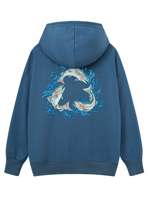 Salmon Circle of Life Classic Hoodie