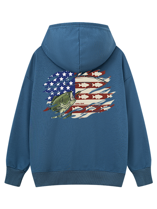 Patriotic Bass Fishing Classic Hoodie