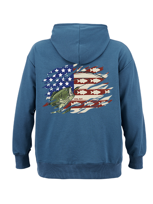 Patriotic Bass Fishing Classic Hoodie