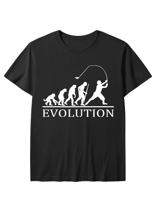 Evolution of a Fisherman Funny Unisex Classic Cotton Tee