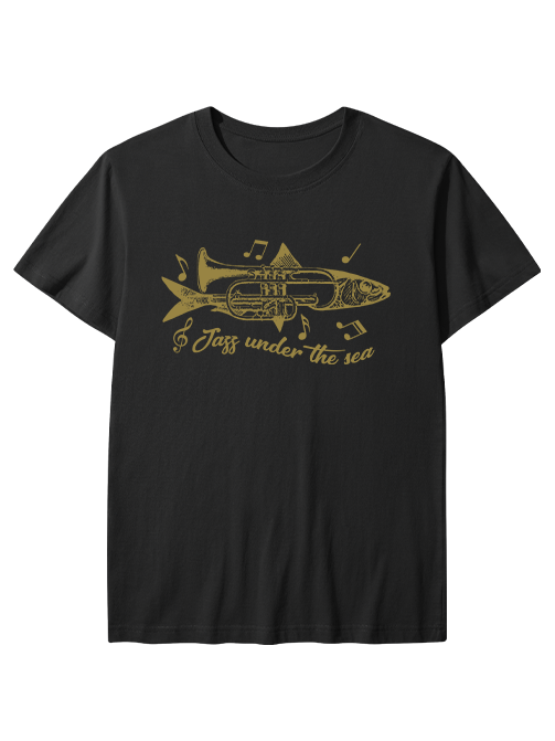Jazz Under the Sea Funny  Unisex Classic Cotton Tee