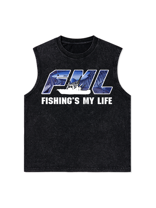 Fishing is My Life Unisex Washed Cotton Tank