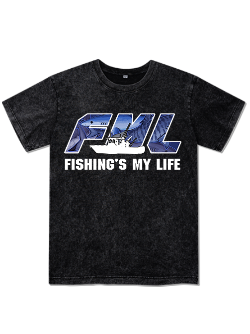 Fishing is My Life Unisex Washed Cotton T-Shirt