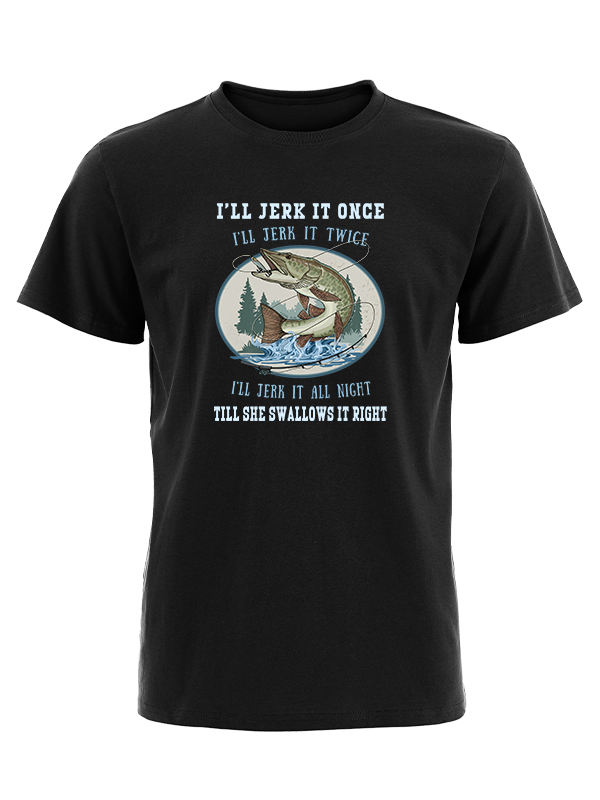 Keep Jerking Till She Bites Vintage Cotton Tee