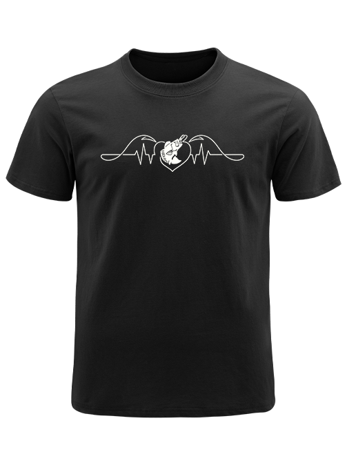 Fishing Heart Beat Pulse Unisex Classic Cotton Tee