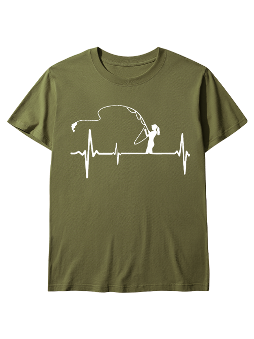 Heartbeat of a Fisherwoman Unisex Classic Cotton Tee