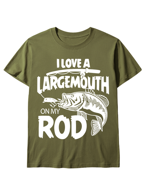 I Love a Largemouth on My Rod Funny Unisex Classic Cotton Tee
