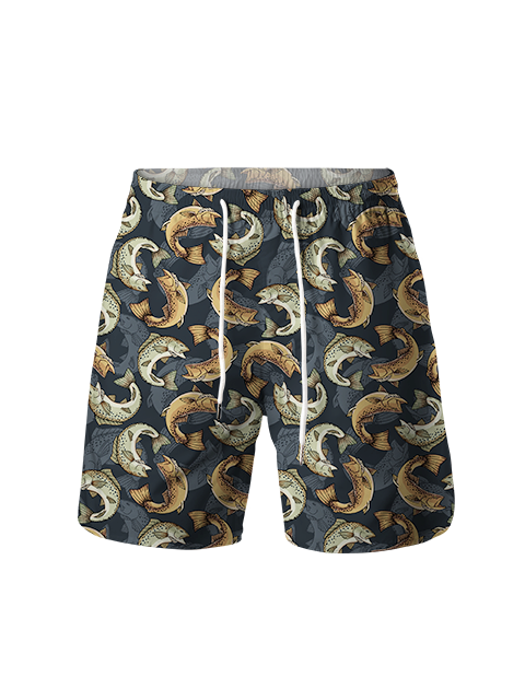 Vintage Trout Quick-Dry Drawstring Shorts