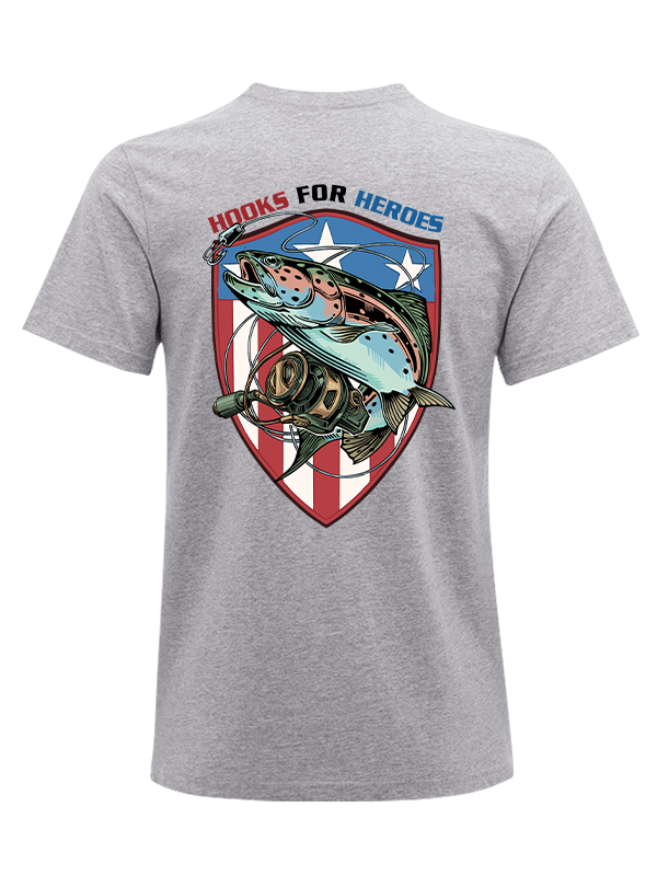 Hooks for Heroes Shield Unisex Classic Cotton Tee