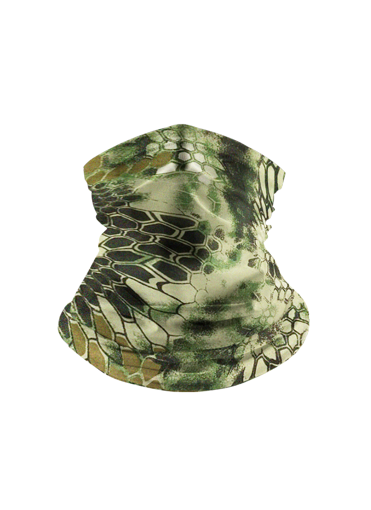 Honeycomb Green Full Print Sun Protection Neck Gaiter