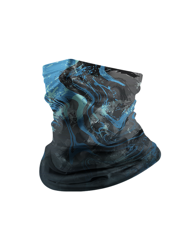 Abstract Dynamic Water Swirl Sun Protection Neck Gaiter