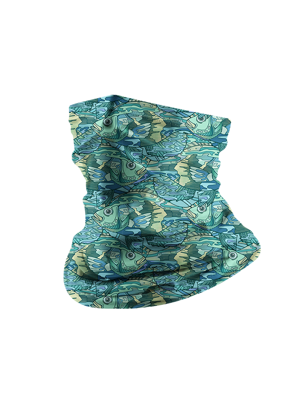 Decorative Crappie Sun Protection Neck Gaiter