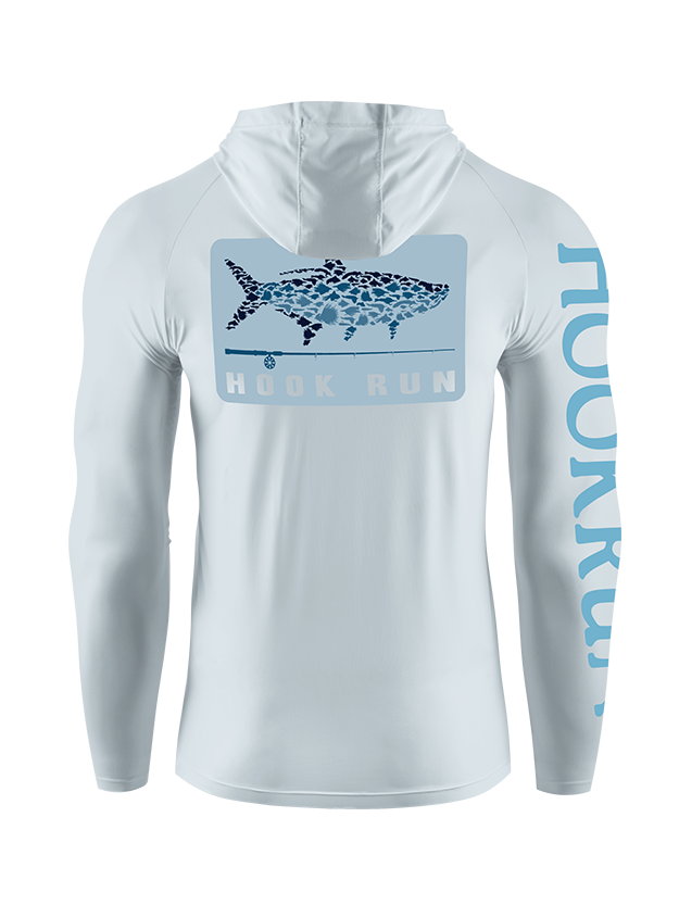 HookRun Ocean-Inspired Graphic UPF Hoodie
