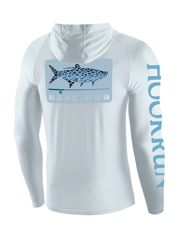 HookRun Ocean-Inspired Graphic UPF Hoodie