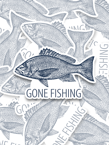 Gone Fishing Catch You Later Sticker