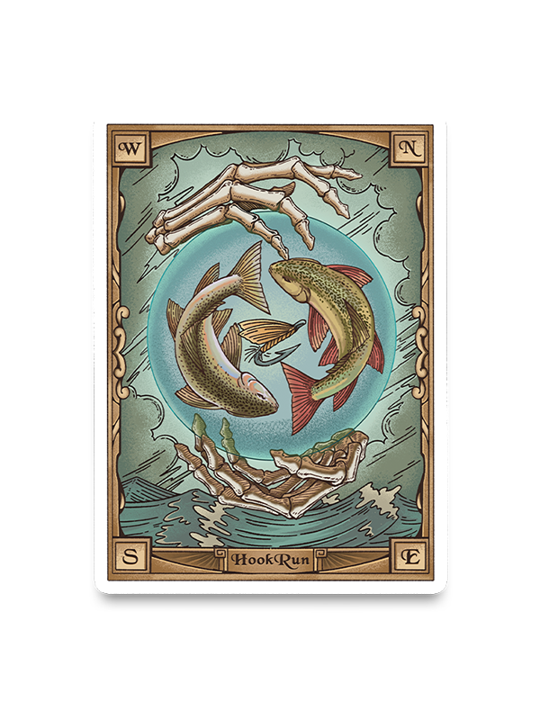 The Circle of Life Enchanted Trout Sticker