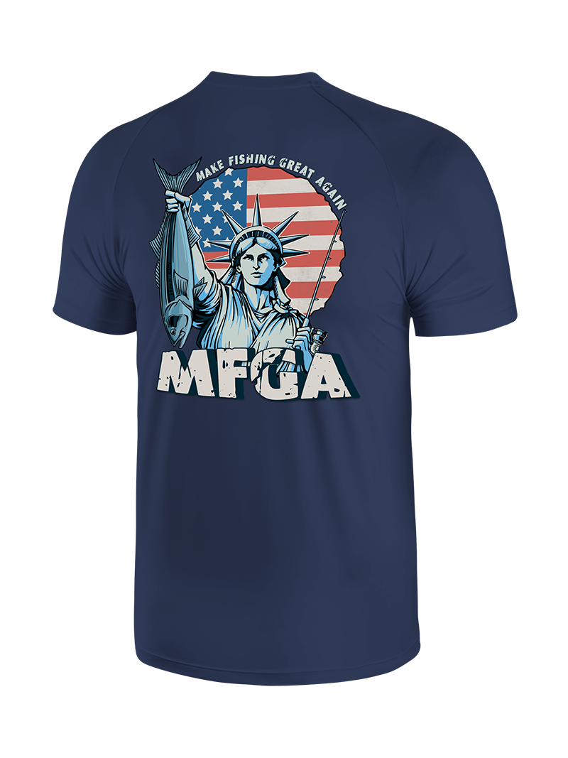 Make Fishing Great Again Humor UPF Tee
