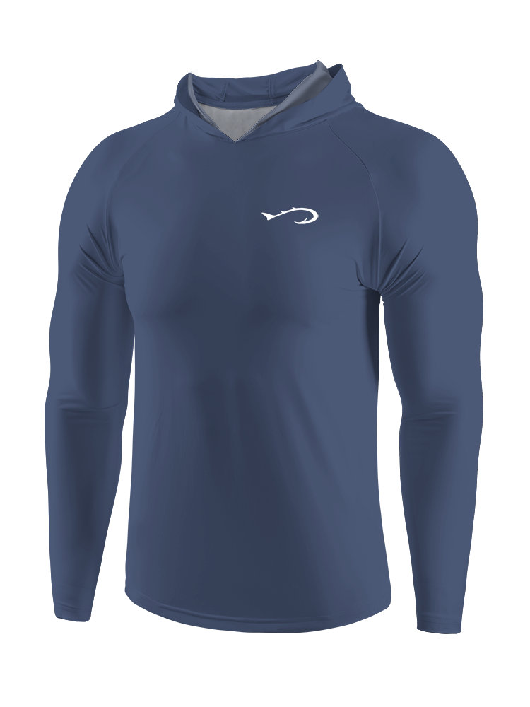 Only Dead Fish Go with the Flow UPF Hoodie