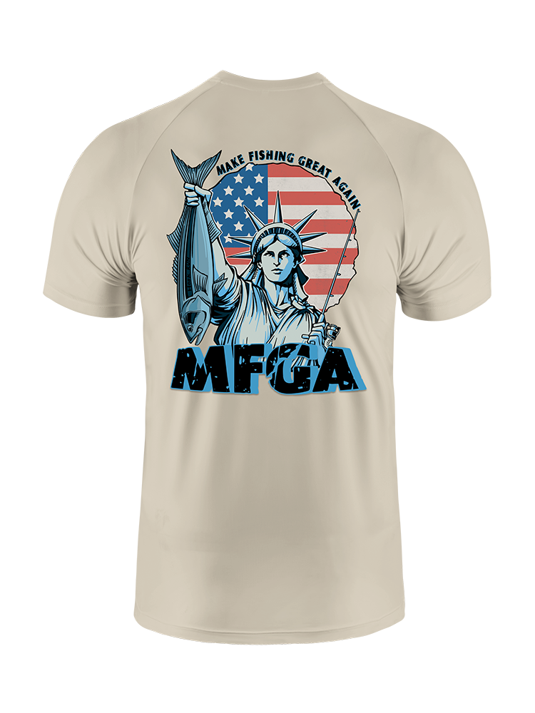 Make Fishing Great Again Humor UPF Tee